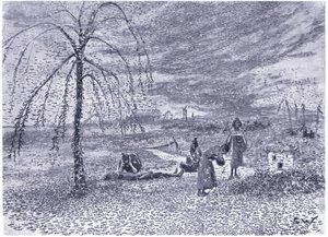 Une invasion de sauterelles - Henry Charles Seppings Wright